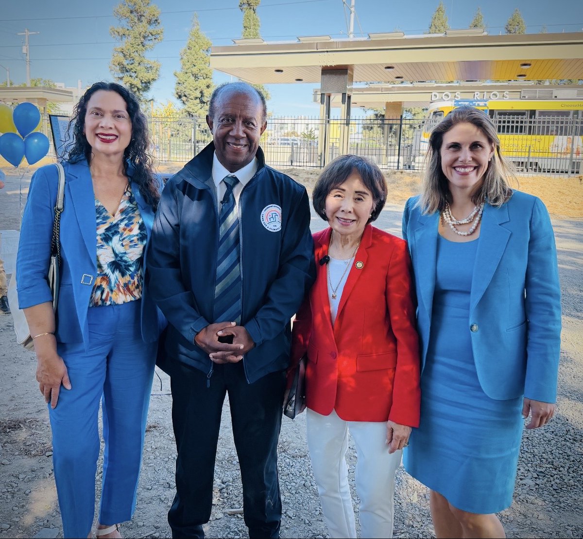 CalSGC's tweet photo. 🚊 A new connection is coming to Sacramento’s River District.

The California Strategic Growth Council joined Sacramento Regional Transit, local leaders and community members to celebrate the completion of the new Dos Rios Light Rail Station.

The station will connect the River District and Mirasol Village to Sacramento’s light rail system, helping residents more easily reach jobs, schools, healthcare and other essential services.

The project received $20 million through SGC programs, building on broader state investments in affordable housing, transit, walking and biking infrastructure in the community.

🏘️ Better connections. More accessible communities. A more sustainable Sacramento.

Learn more here: https://t.co/E1g5JW49wh

#CaliforniaForAll #Sacramento #PublicTransit #AffordableHousing #ClimateAction