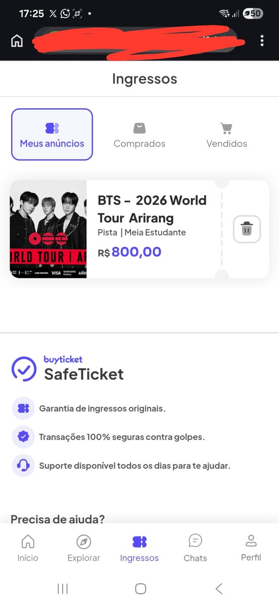 mary7bi's tweet photo. Um absurdo as taxa e os desconto 
#bts #ticketmaster eu anunciando a 800 o ingresso eu recebo so 700 https://t.co/N05AB5gpLf