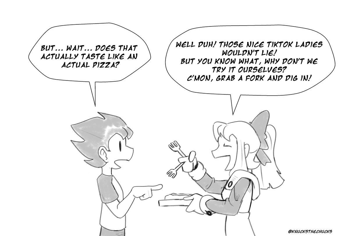 knucksthechucks's tweet photo. Roll chan made some "delicious" TikTok pizza
#Megaman #DualOverride https://t.co/co5qWPzP81