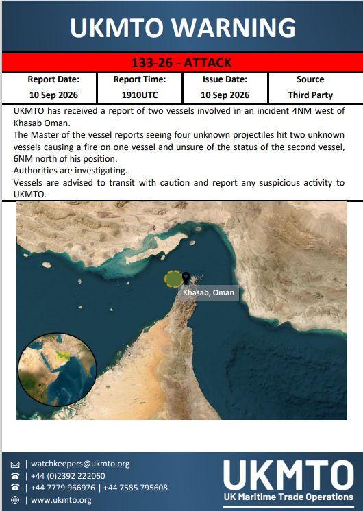 UKMTO WARNING 133-26