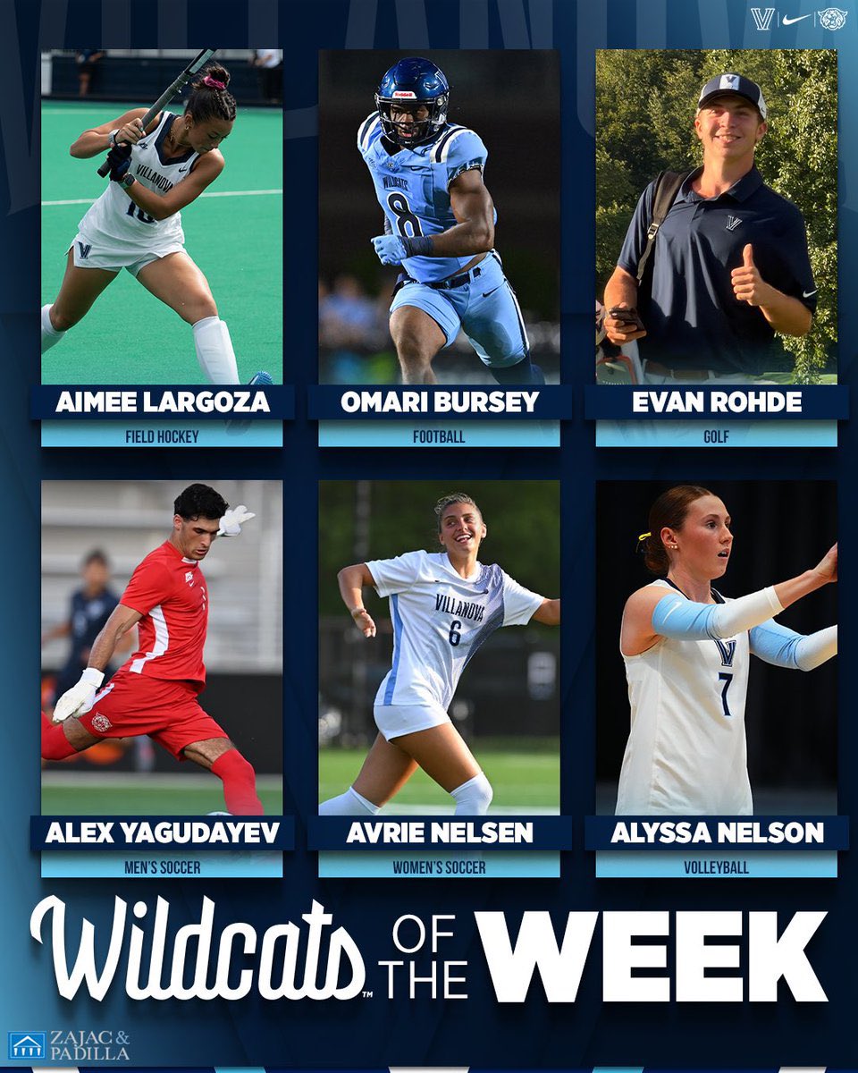 NovaAthletics's tweet photo. V’s Up for our Wildcats of the Week presented by Zajac and Padilla! ✌️😺 https://t.co/9K2RsaPAKd