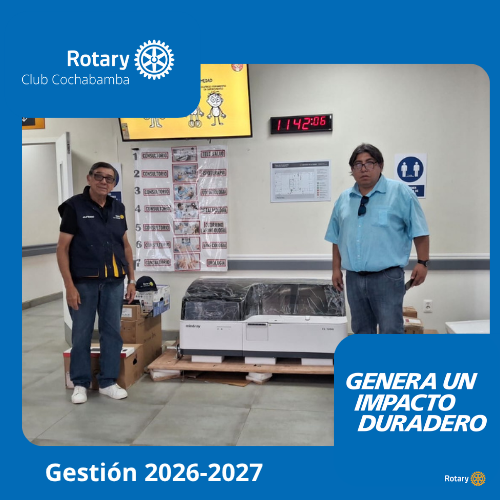 RCochabamba's tweet photo. Seguimos generando un impacto duradero en la salud.
El Rotary Club Cochabamba, junto a la empresa Q Y Q, realizó una visita al Hospital de Villa Tunari de 3er Nivel, donde se llevó a cabo la entrega de un Analizador Automático de Inmunoensayo por Quimioluminiscencia. https://t.co/VuYCxwqJSY