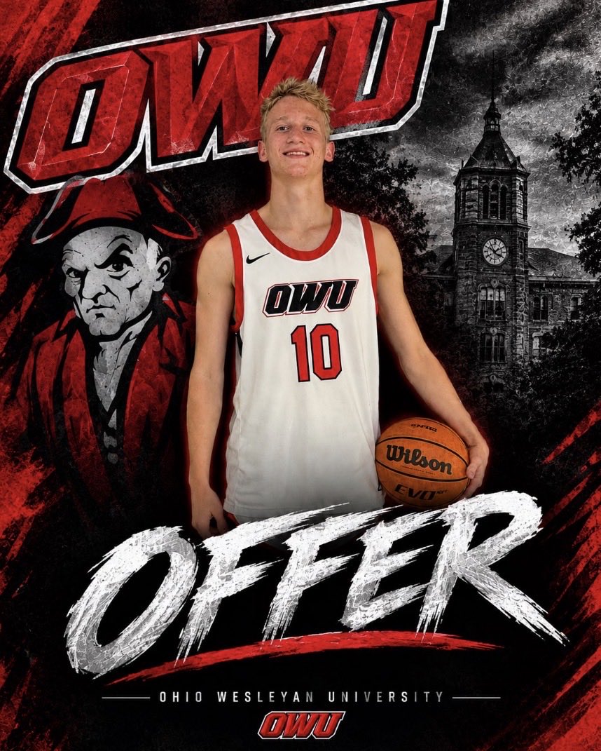 LymerMase's tweet photo. After an incredible visit, I'm excited to announce that I received an offer from @OWUHoops . Thank you, Coach DeWitt and @CoachDAlbanese , for a great visit and for believing in me. I really appreciate the opportunity!
@2027Mac 
@valadezja 
@D1Perfomance https://t.co/GCUjnGllh4