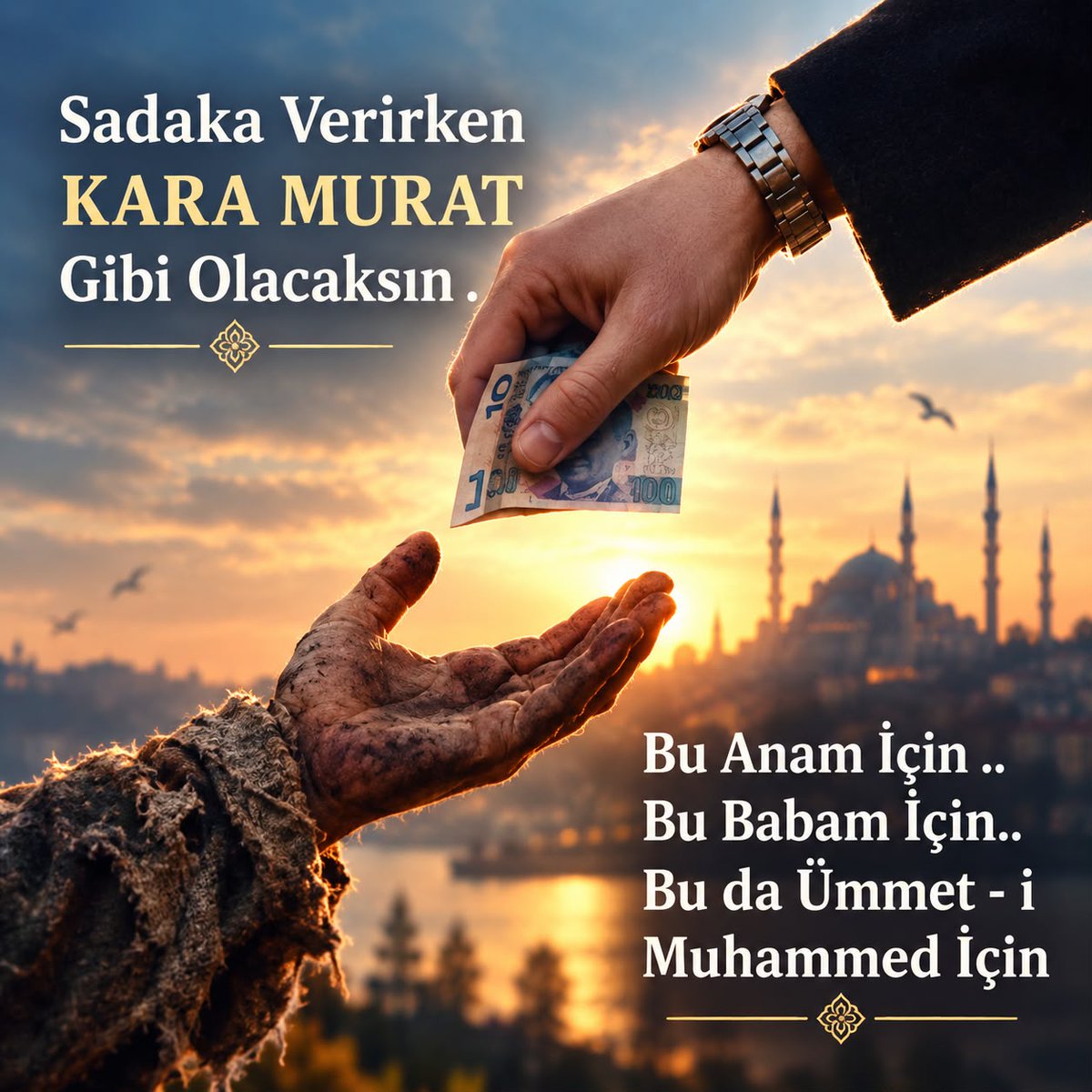 Knowledge_ilker's tweet photo. YATIRIM TAVSİYESİDİR.
Sadaka verirken biraz da #KaraMurat gibi olacaksınız. 😄
🤲 “Bu anam için…”
🤲 “Bu babam için…”
🤲 “Bu kardeşim için…”
🤲 “Bu bacım için…”
🤲 “Bu da Ümmet-i Muhammed için…”
Çünkü sadaka sadece verdiğin para değildir; niyetindir, duandır, paylaşmandır.
#hayırlıcumalar