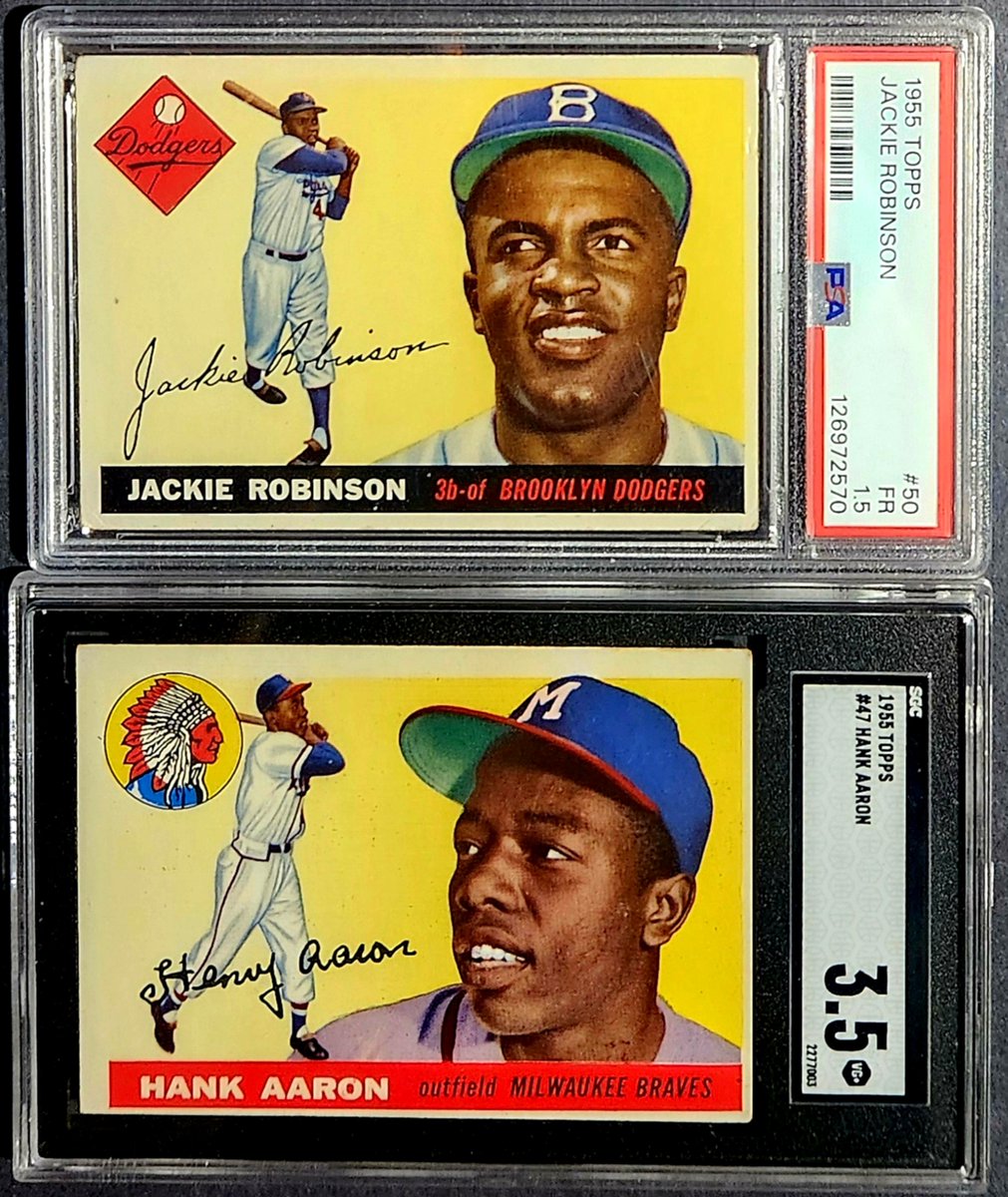 oldpapermoney's tweet photo. Jackie Robinson &amp; Hank Aaron 🤩

@CardPurchaser https://t.co/Aw4isIx89D