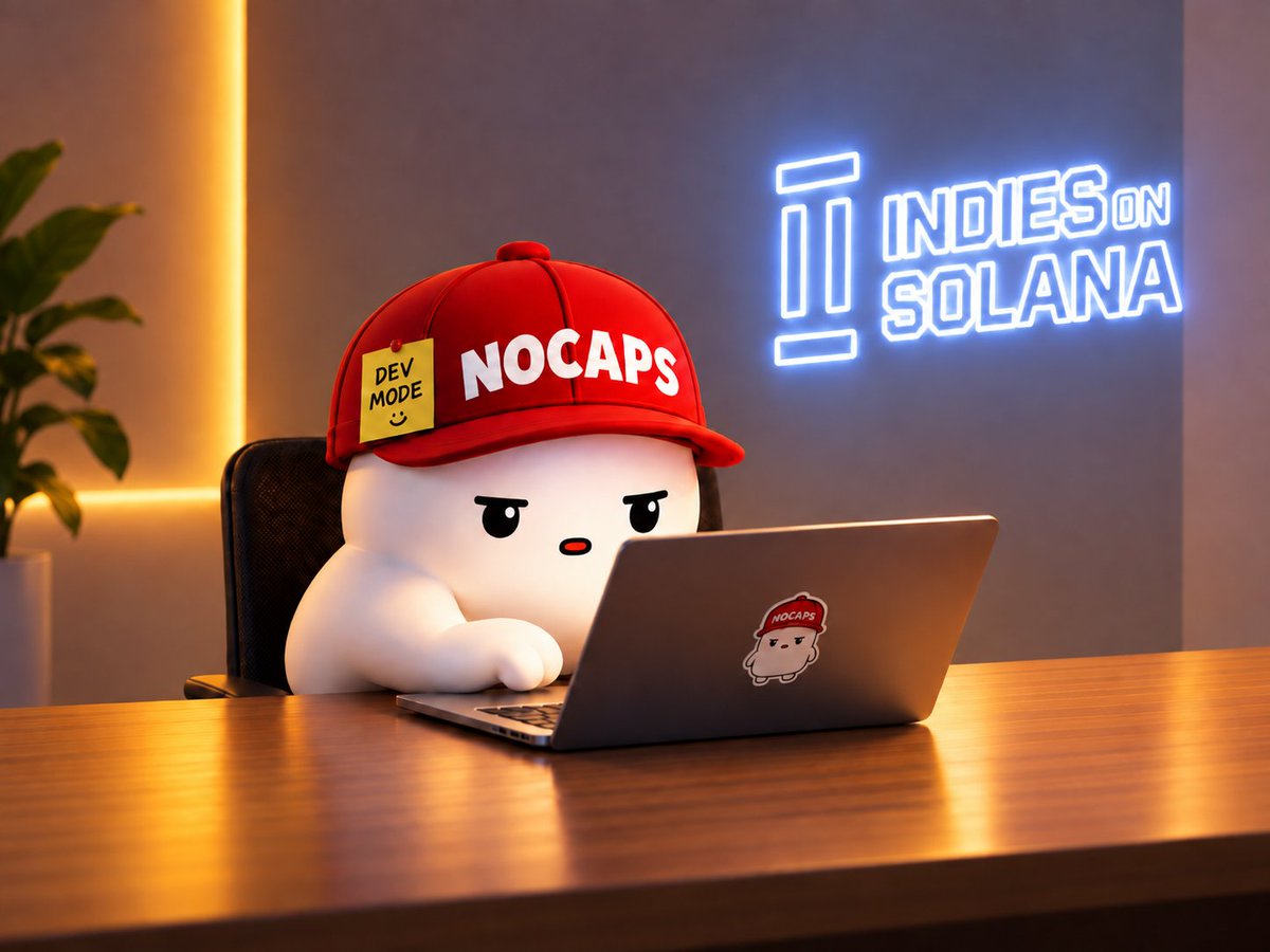 nocapsfun's tweet photo. Dev 🧢 is ON
Happy to be cooking with @indiesonsolana https://t.co/3CkiEDSqKh