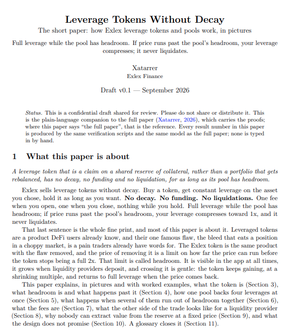 Xatarrer's tweet photo. With all this doom talk about AI... well, I love AI. It allows me to execute on many of the ideas that my brain holds.

Working on a lite Exlex paper which explain the mathematical evolution of Sir Trading.

1 pool of liquidity for many leverage tiers https://t.co/QtPuIaLRrw