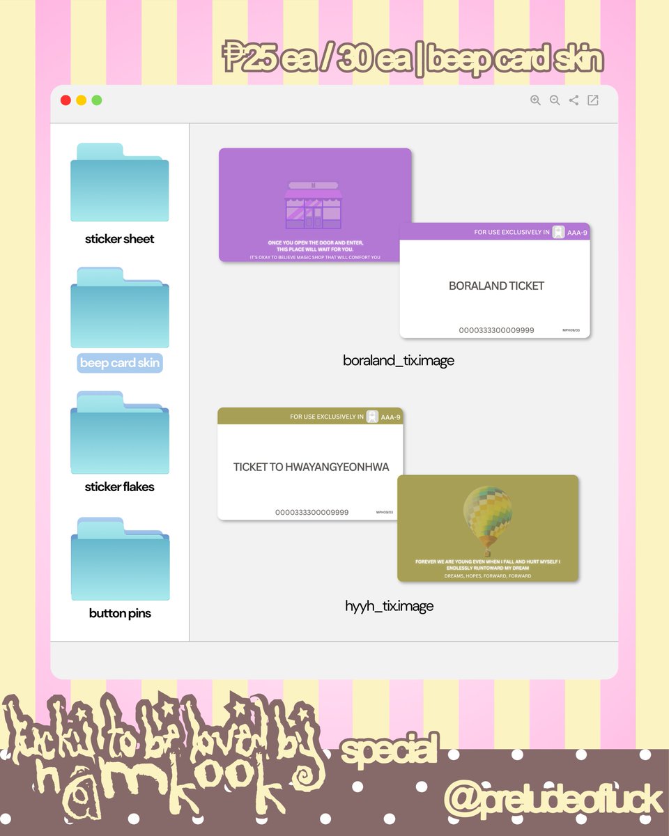 preludeofluck's tweet photo. @preludeofluck presents to you our exclusive and second catalog for 2026 ꕀ BTS! ⭑.ᐟ  

★ pre-orders now open⭑.ᐟ 
★ qc &amp; pasig city 𖡡 
★ ranges from ₱15 - ₱75
★ can claim on #LuckyWithNamKook (09/12)
★ https://t.co/wyMj0tOBJm 🍀
⤷ #BTS #JUNGKOOK #NAMJOON @BTS_twt https://t.co/fBcTkxd0o9