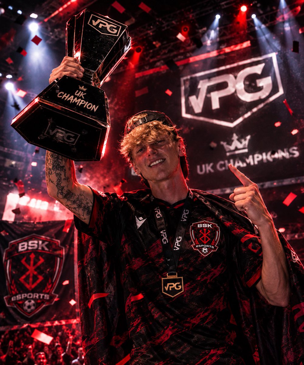 kvseee's tweet photo. FC26 Done . 
Lan Completed , leagues won . Many chances missed , many many emotes hit . 
Gonna be Looking for a sponsor for FC27 for @BSKESP 
Just won UK Champ 🏆
2nd in Elite A 🥈 

Message me here or on cord - Toridezz

@OfficialVPG @VPGEurope @VPGUK 

#BSK https://t.co/06OfjJAMgH