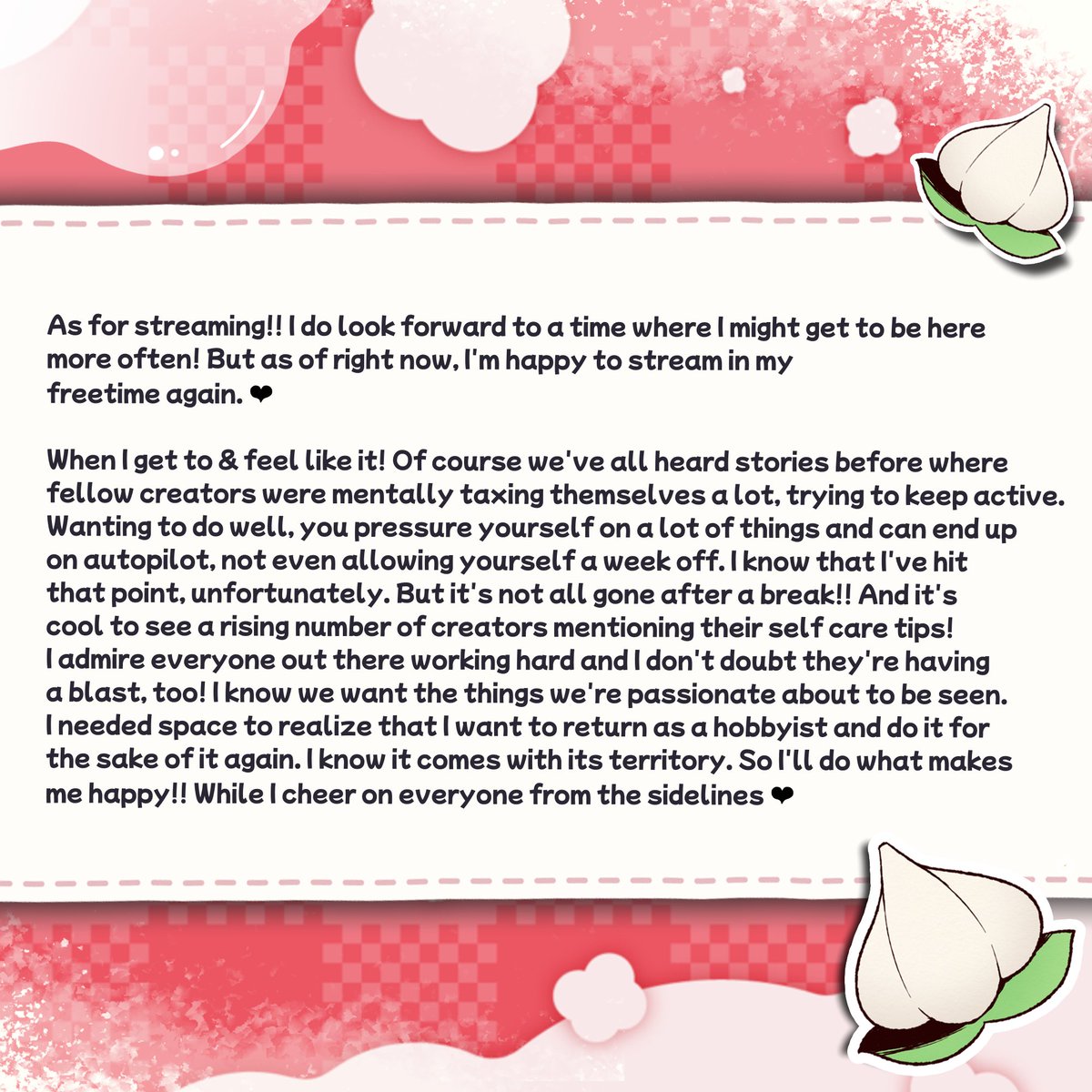 KnofiVT's tweet photo. Hey it's been a while, I'm back ❤️🥹 
Thank you for all the sweet messages, I feel so blessed! ;_; https://t.co/zZrkZqRB3m