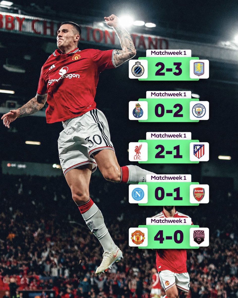 PLinUSA's tweet photo. Five matches. Five wins. Light work 😤

A clean sweep for PL clubs in the @ChampionsLeague 🧹 https://t.co/i28K96DSwS