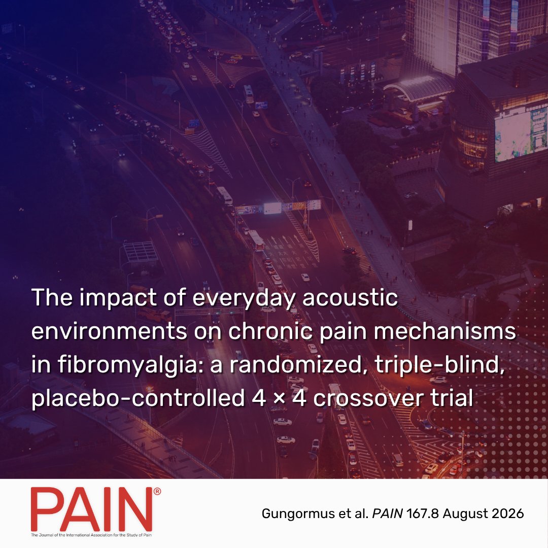 PAINthejournal's tweet photo. Gungormus et al. find that the type of everyday acoustic environment significantly influences clinical and experimental pain in individuals with fibromyalgia syndrome, with urban sound exposure associated with greater pain. Learn more in #PAIN https://t.co/WznAH5T1z5 https://t.co/7JaEDuwama