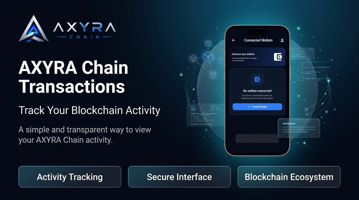 AxyraChain's tweet photo. 🔗 Track Your AXYRA Activity

Stay connected with your AXYRA Chain experience through a simple, transparent transaction overview.

⚡ Activity Tracking
🔐 Secure Interface
🌐 Blockchain Ecosystem

Explore AXYRA Chain.

#AXYRAChain #Blockchain #Web3 #Crypto #Cryptowallets #btc https://t.co/JBKgmZEEem