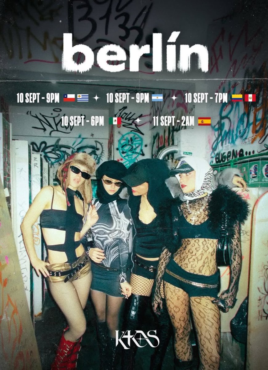 inesitaxk4os's tweet photo. Abran puertas que manijas sobran 🗣️
Se viene “BERLÍN” ⚡️🖤 #BerlinEnergy #k4os #k4oticos https://t.co/VQg7uTxj7H