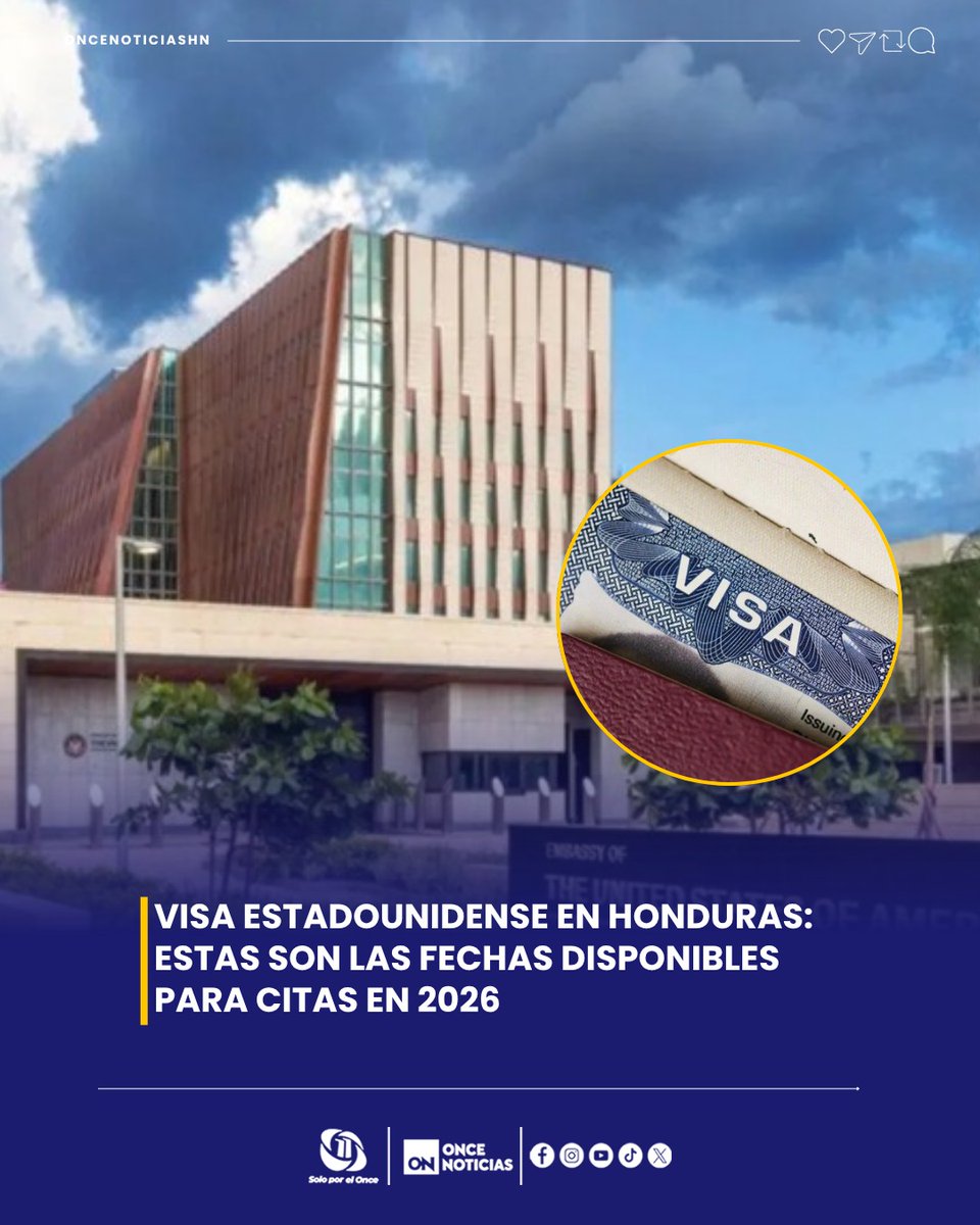 11_Noticias's tweet photo. 🇺🇸📅 ¿Estás buscando una cita para solicitar la visa estadounidense en Honduras? Actualmente hay disponibilidad para entrevistas.
Descubre los meses disponibles 👉🏻 https://t.co/Gt8E45wUze
#VisaAmericana #VisaEEUU #Honduras https://t.co/KkOUbDh9Ks