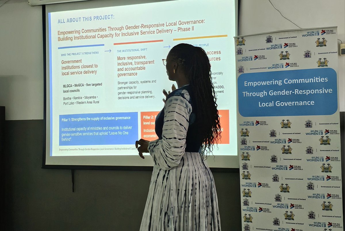 UNWOMEN_SL's tweet photo. With support from @IcelandinSalone, @UNWOMEN_SL in partnership with #MLGCA today convened a one-day #InstitutionalCapacityAssessmentToolCoDesignWorkshop in #Freetown to strengthen gender-responsive &amp; inclusive local governance. @unwomenafrica @UNSierraLeone #ForAllWomenAndGirls https://t.co/q0csiAUzRw
