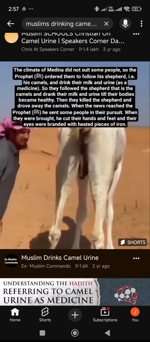JoshMartyn9's tweet photo. @Ismail432612030 @VerminusM I know it's in the goat shagger pedophile manual - lying, facing facts is a 101 attribute. Now let me first put facts. Your pedophile prophets drank shit ordered others to drink camel urine. Here's the receipts bitch. https://t.co/cLHaqOrEh9
