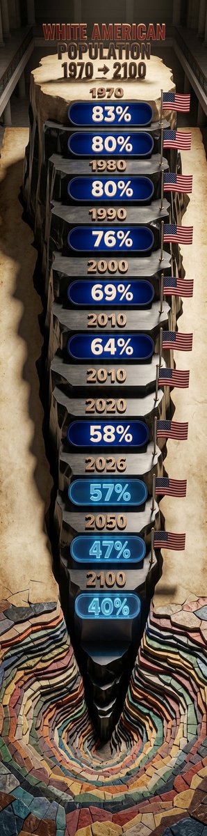 JovanHPulitzer's tweet photo. Do you agree where these stats say the USA is headed? % of US White Population. https://t.co/02ihbWRMc4