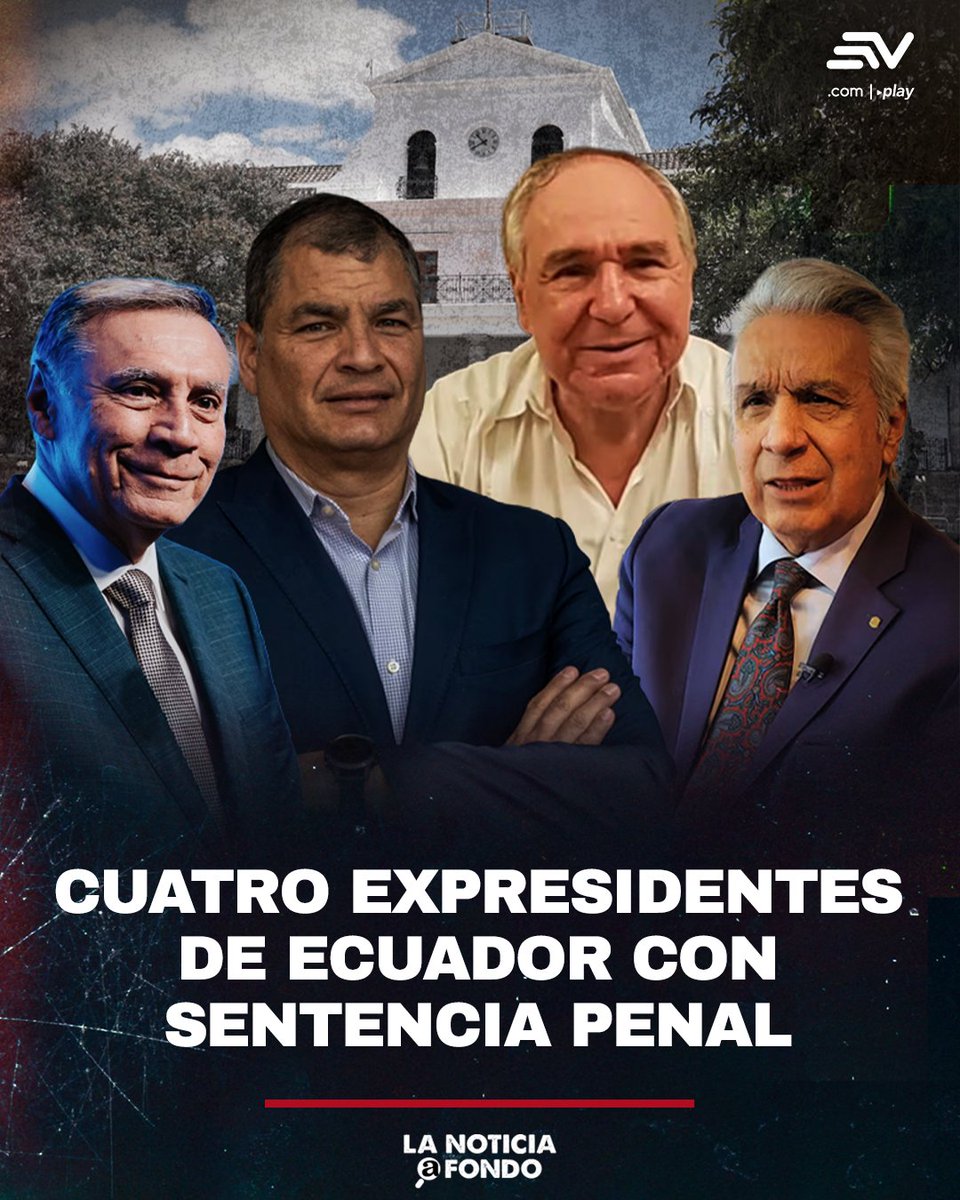 EcuavisaInforma's tweet photo. #LaNoticiaAFondo 🔍 https://t.co/rFBxYNagkU | Abdalá Bucaram se sumó al listado de los expresidentes de Ecuador que han sido sentenciados penalmente. Los otros nombres que componen esa lista son Jamil Mahuad, Rafael Correa y Lenín Moreno. https://t.co/YScdeg8ELa