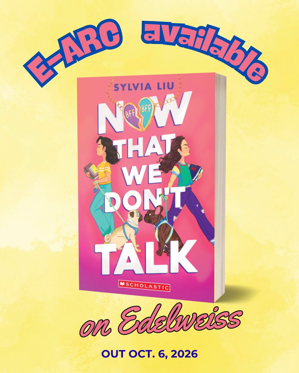 artsylliu's tweet photo. My next book, NOW THAT WE DON'T TALK, out on Oct. 6, has an e-ARC available on Edelweiss and the Barnes &amp; Noble preorder sale is going on now. If you're interested in meddling dogs who want to save their owners' friendship, check it out! 🐾

https://t.co/h974PTBNNV https://t.co/iYWcOHo5HF