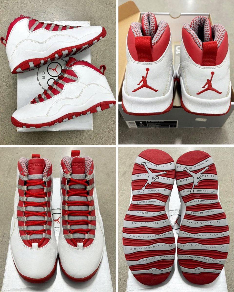 zSneakerHeadz's tweet photo. The Air Jordan 10 “Red Steel” officially RETURNS on March 20, 2027. 🔥🔥 https://t.co/3zAQsAP2kV