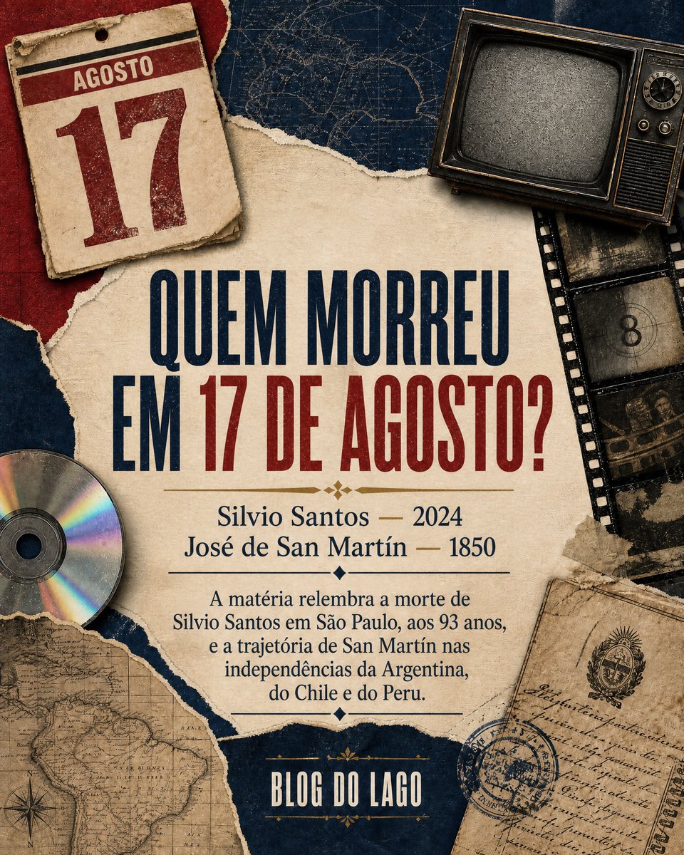 ferx30's tweet photo. August 17 brings together diverse stories: Indonesia’s independence, birthdays of Robert De Niro, Nelson Piquet, and Sean Penn, plus the deaths of Silvio Santos and José de San Martín. Highlights include ABBA’s “The Visitors” in 1982 and Silvio https://t.co/o2j2pwB3PN