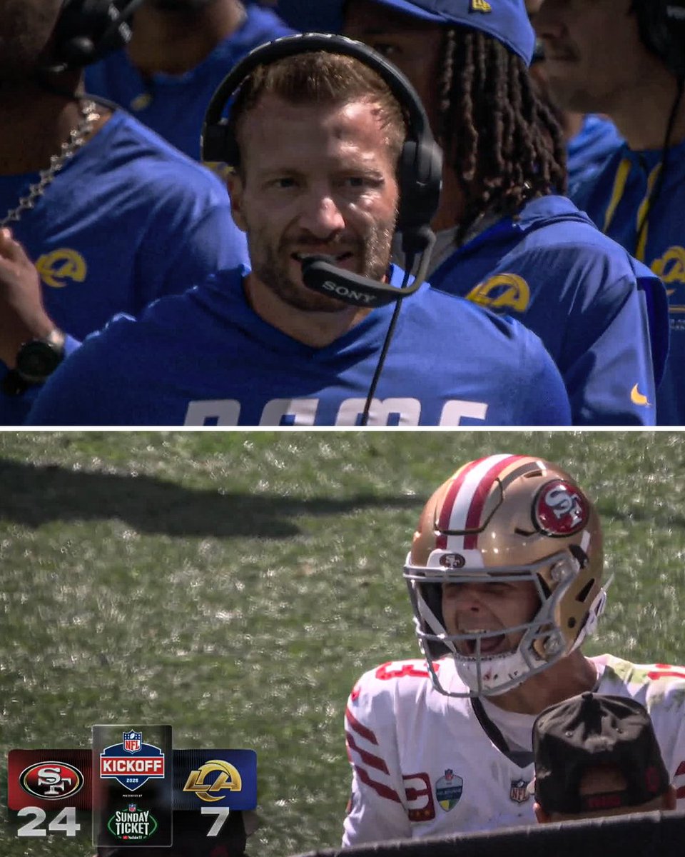 SportsCenter's tweet photo. The 49ers are ROLLING the Rams in Australia 😳 https://t.co/pZGIDkh4tt
