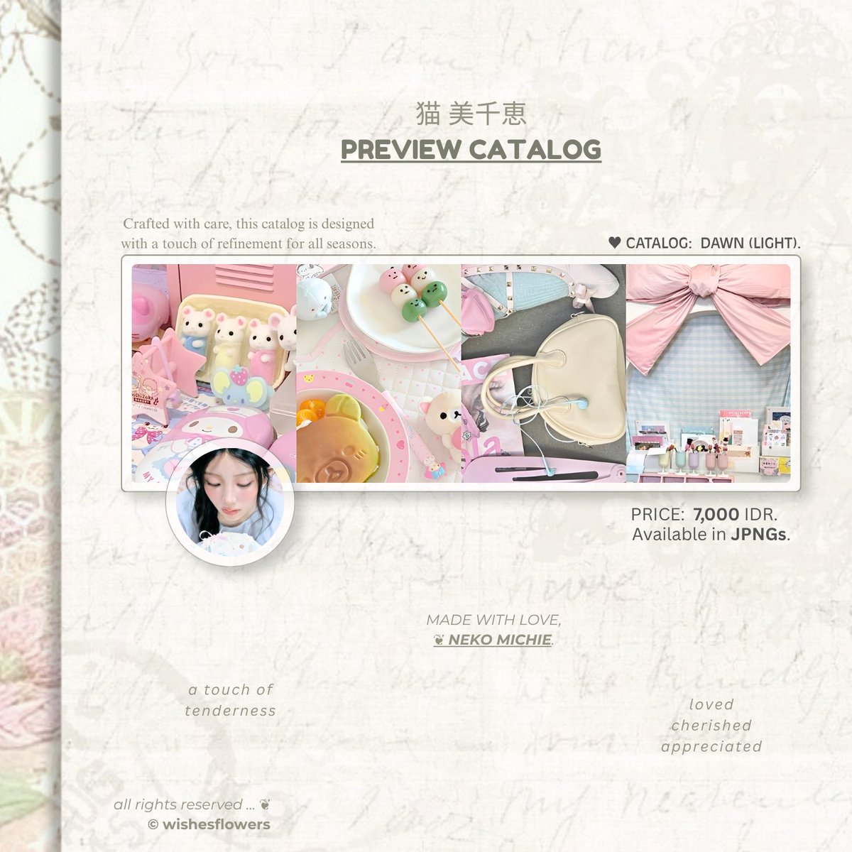 wishesflowers's tweet photo. 🪾🪷 .. a repost would be very cherished!

#bealanja — morning, dearests. i have 16 ready to-use layout from Rei IVE, Kyaa &amp; Haum KiiiKiii, Wonhee &amp; Minju ILLIT. each priced at IDR 7,000. available in JPNGs for profile pictures. knock &amp; ring my bell if you are interested,  ♥︎ https://t.co/qC5OGzNI7D