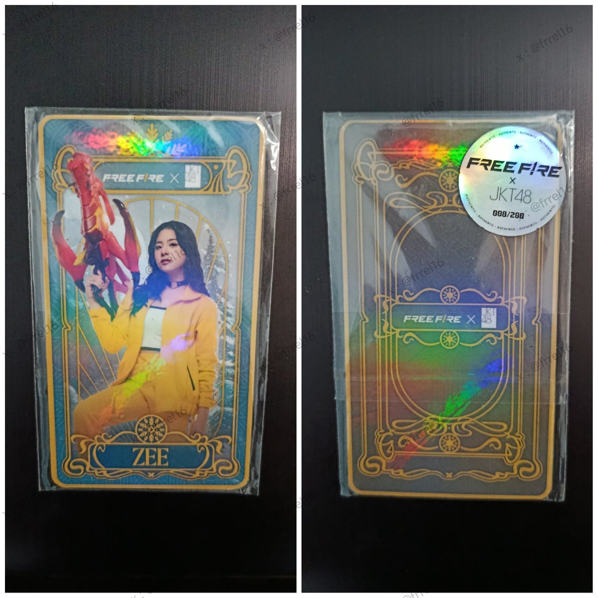 frrel16's tweet photo. wts | want to sell | #WTS
—
Photocard FreeFire x JKT48 Zee (008/200)
—
📍 Pamulang, Tangsel
🚚 Avail direct or via shopee
dm for price, mt after dm thanks^^ #zonauang #jkt48 #zeeasadel https://t.co/BsWH97KX1R
