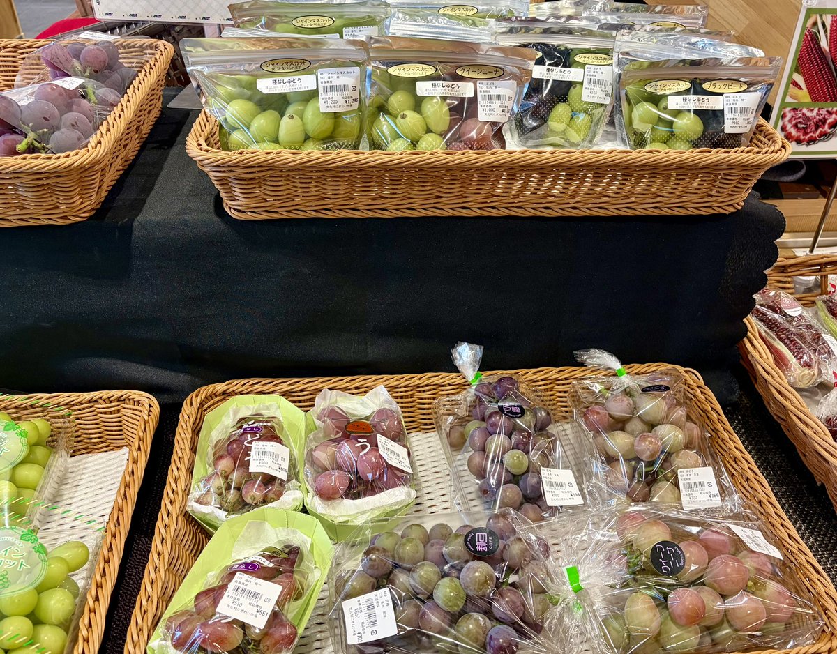 narabunkamura's tweet photo. ＊にぎわい市場情報🥬
21世紀梨がたくさん入荷しています🍐
ぶどうやイチジクなど、秋の味覚がたくさんあります！
お花コーナーにはイガグリも…🌰

#なら歴史芸術文化村
#交流にぎわい棟　#にぎわい市場
#奈良県　#天理市　#道の駅 https://t.co/vhuhZMnJOU