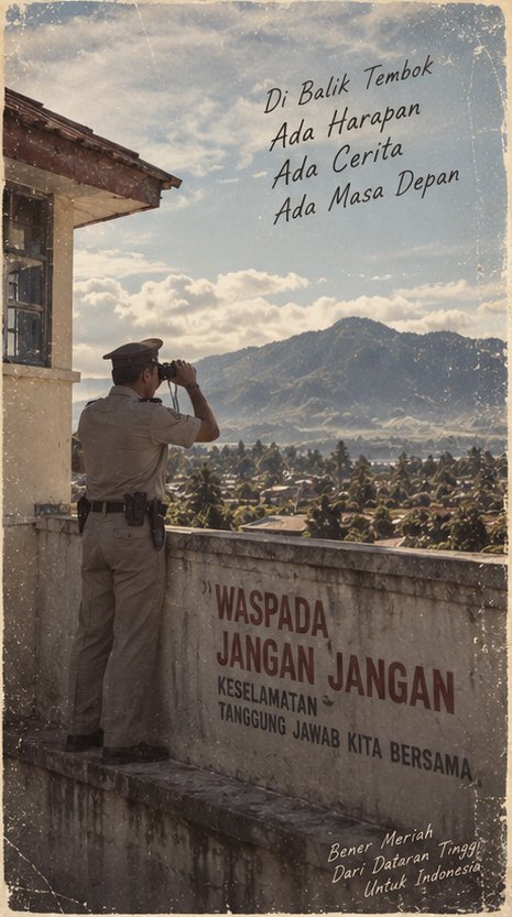rutanbm's tweet photo. POV: Petugas Pemasyarakatan Rutan Kelas IIB Bener Meriah kalau hidup di zaman tempo doeloe 📸

Seragam boleh jadul, gaya boleh klasik, tapi jiwa pengabdian tetap luar biasa! 

“Dari tempo doeloe sampai zaman now, tetap setia mengabdi untuk Pemasyarakatan.” 🫡🇮🇩
(Gambar ini hanya https://t.co/kalCw72jIb