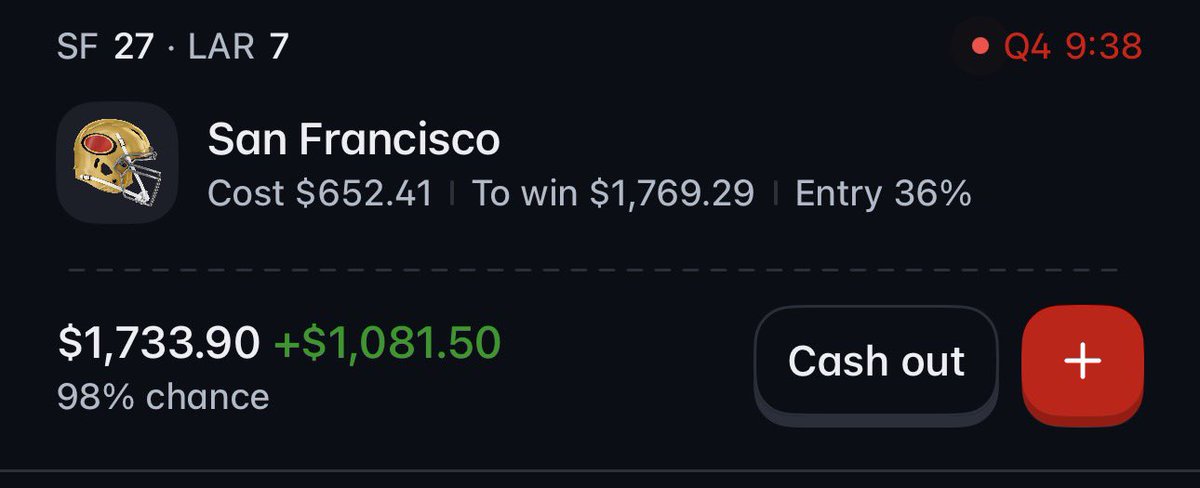 SSpicksVIP's tweet photo. Too free. ALL MY CLIENTS EAT. 5-0 ON 10 UNIT NUKES AND 36-7 ALL TIME. Dm me for 50% off these plays. #nfl #rams #49ers #sportsbetting #cash https://t.co/UL0pXfDzeC
