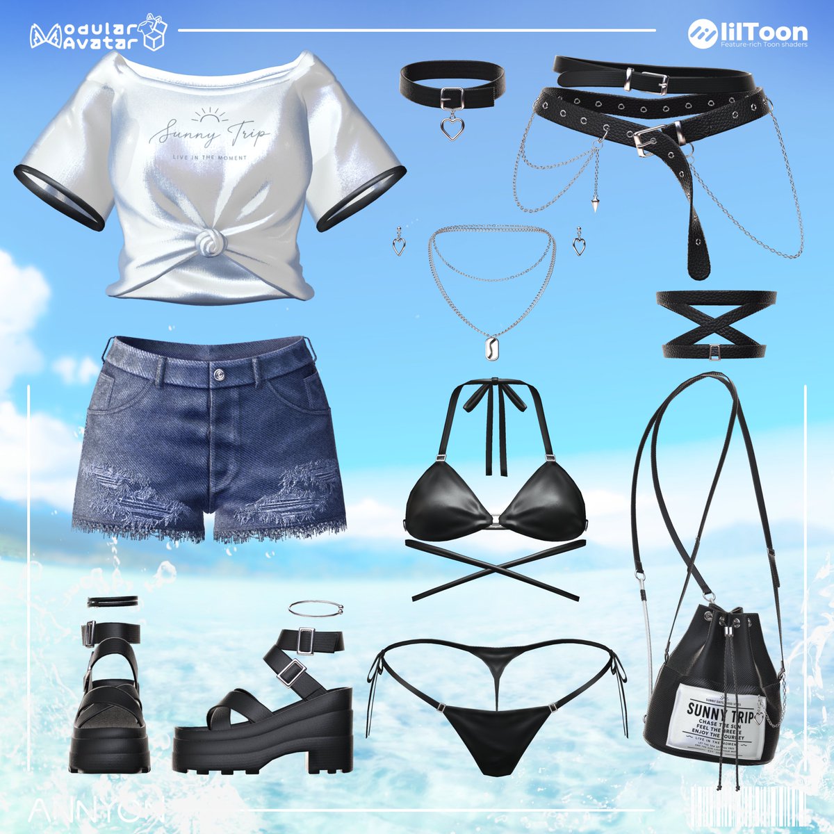 ANNYON_3D's tweet photo. 🏝️ SunnyTrip! ☀️
URL：https://t.co/BoOkOK0CpG

水着だけでも、普段着コーデでも。

組み合わせを変えて
たっぷり楽しめるセットです✨

「このアイテム好き！」って思ったら
ぜひ引用RPで教えてください👀💕 https://t.co/lWTsCflOvd