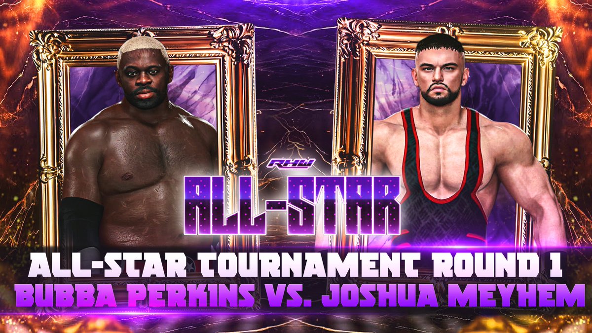 RHW_official's tweet photo. THIS TUESDAY!

The All Star Tournament begins! 🔥

A massive 32-man tournament kicks off with 4 huge matches:

@TerrySyanide2K vs @Jay3Williams
@JackBradfordCAW vs @maddogsammons
@BubbaPerkins_ vs @S0M3W1LDC4RD
@grapplerGustavo vs @Karnage2K

Who will advance to Round Two?

📅 Tuesday
⏰ 6:30 PM CT
📺 https://t.co/1cX4l8Jhp6