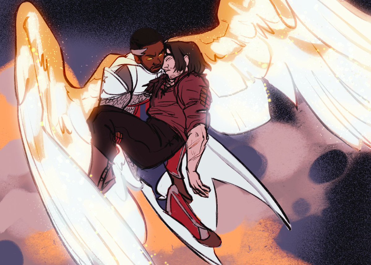 mcu_liker's tweet photo. for day 10: magic (this is cheating a little bc this sketch was very old)  I am once again asking for everyone to read the dnd au fic: The Bells Stand Still and Hollow, of which this is fanart https://t.co/aoRgkOCdr5