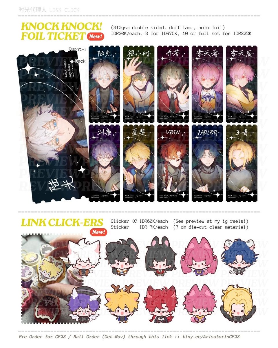 arisatorin's tweet photo. Catalog for #comipara7 &amp; #comifuro23
CF23 PO or Mail Order >> https://t.co/qREdVyZXCf

Acrylic items are best if you order before 13 Sept 2026,
else it may only be available for Mail Order if stock is null.. we'll see.. (my vendor ganbatte!!!!)

#時光代理人 #oc https://t.co/NQ97ZWmtUJ
