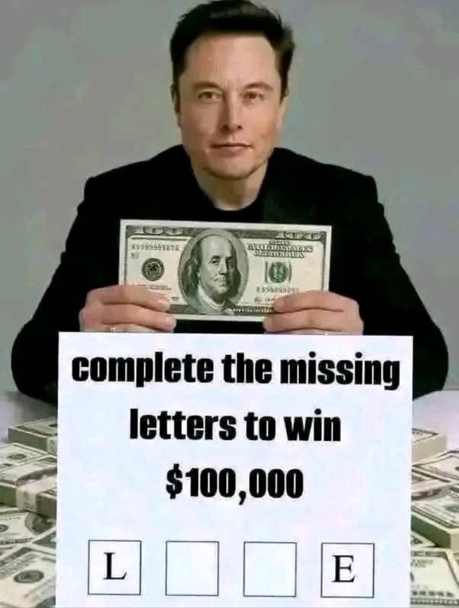 awan_12349110's tweet photo. Complete the missing letter: L _ _E — solve it and win $100,000! 💰🔥 https://t.co/99UTl9ok5z