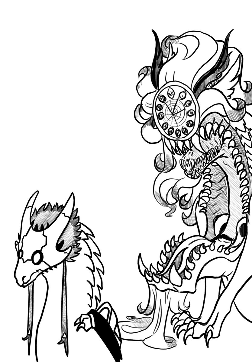 NoireDrag0n's tweet photo. Felt like showing how the mouth zipper on my time dragons neck worked.

#OC #doodle #dragonart #creatureart #dragon https://t.co/uJWHTQcb4o