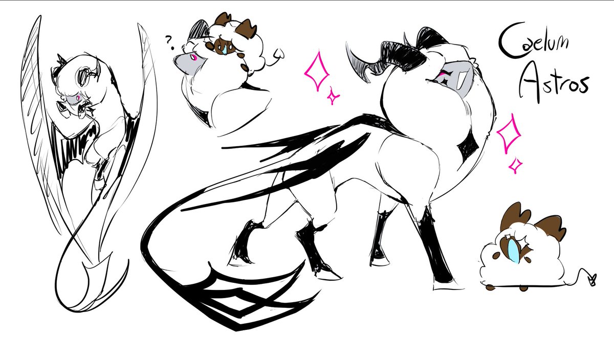 official_caelum's tweet photo. There is one more thing Cae can do with his Shape-shifting..

Sheepy Cae!✨🐐#CaecaeArt