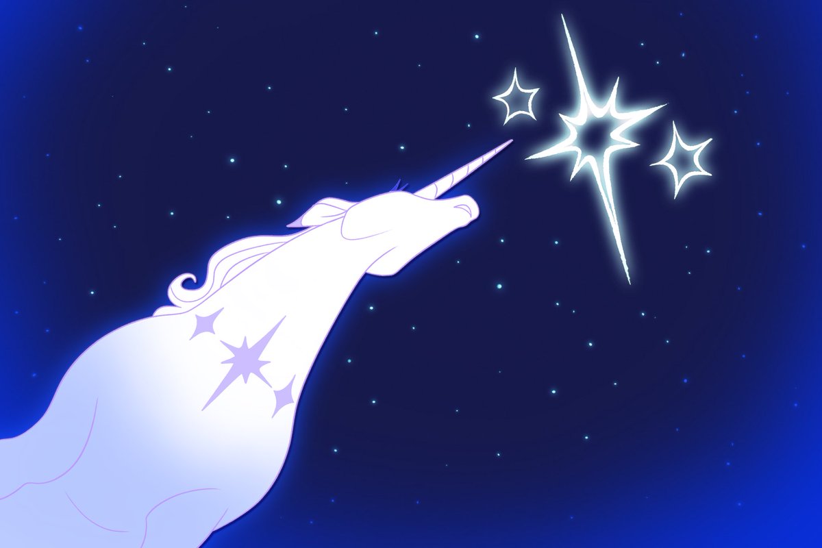 JaneGumball's tweet photo. The Unicorn looked to the heavens, and for the first time in cycles, she saw the Great Star. https://t.co/5gWoLez5ro