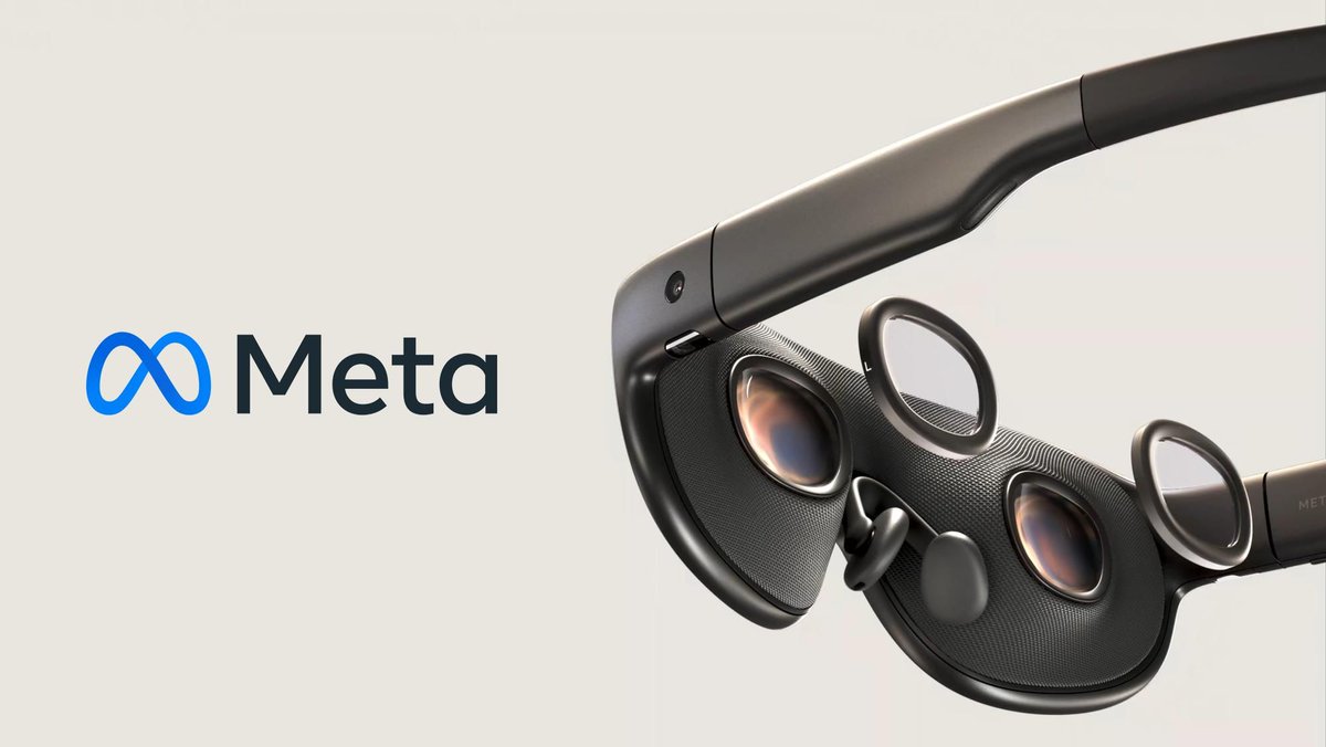VoodooDE_Gaming's tweet photo. Visuals of Meta's Project Phoenix headset leaked in Quest firmware, showing a slim, open design with a compute puck. What do you think of this design? #VR #ProjectPhoenix https://t.co/61r31pxxXz