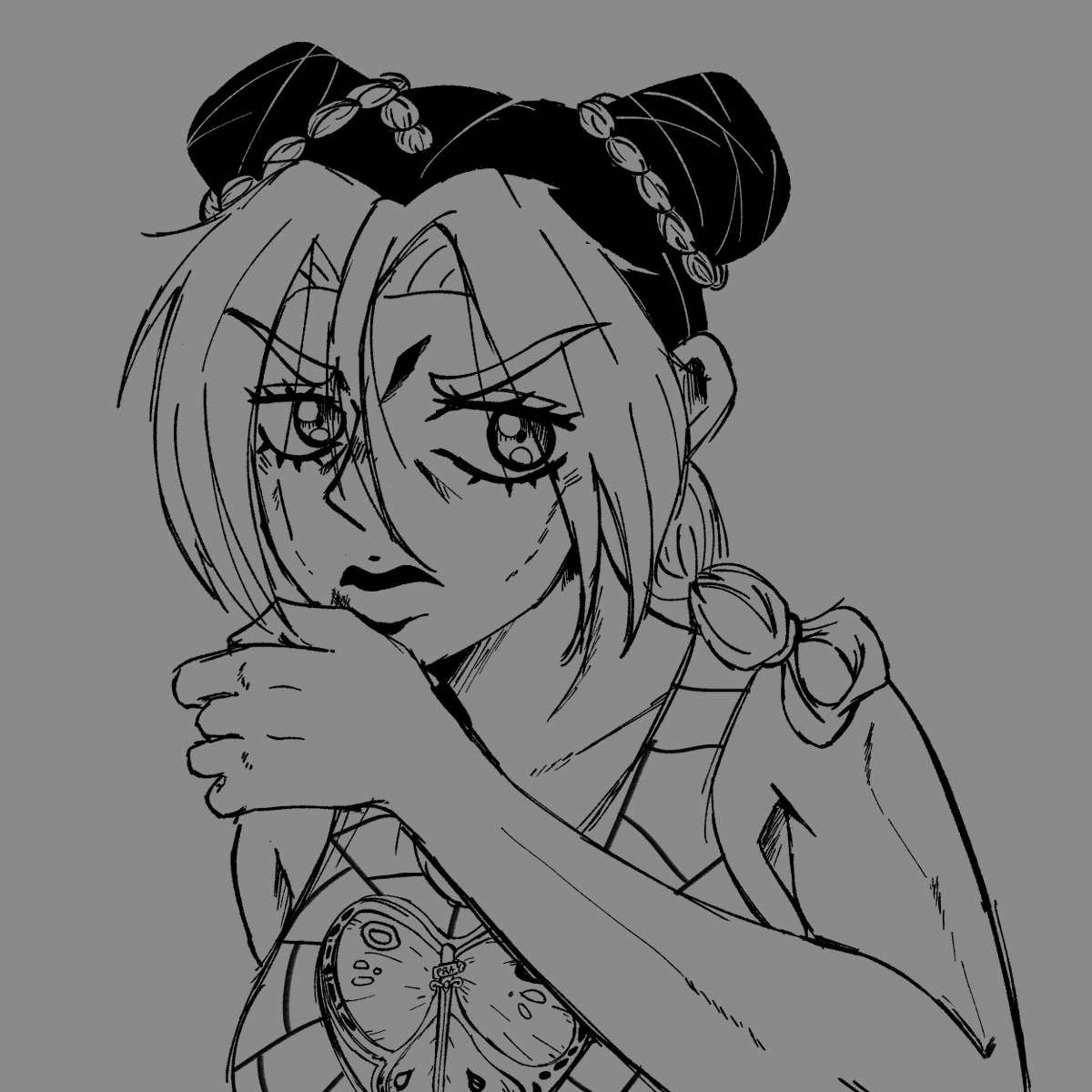 denaxterx's tweet photo. JOLYNE #jojos #art #arte #drawing #anime #jolyne #dibujo https://t.co/YsDpDvgfjy