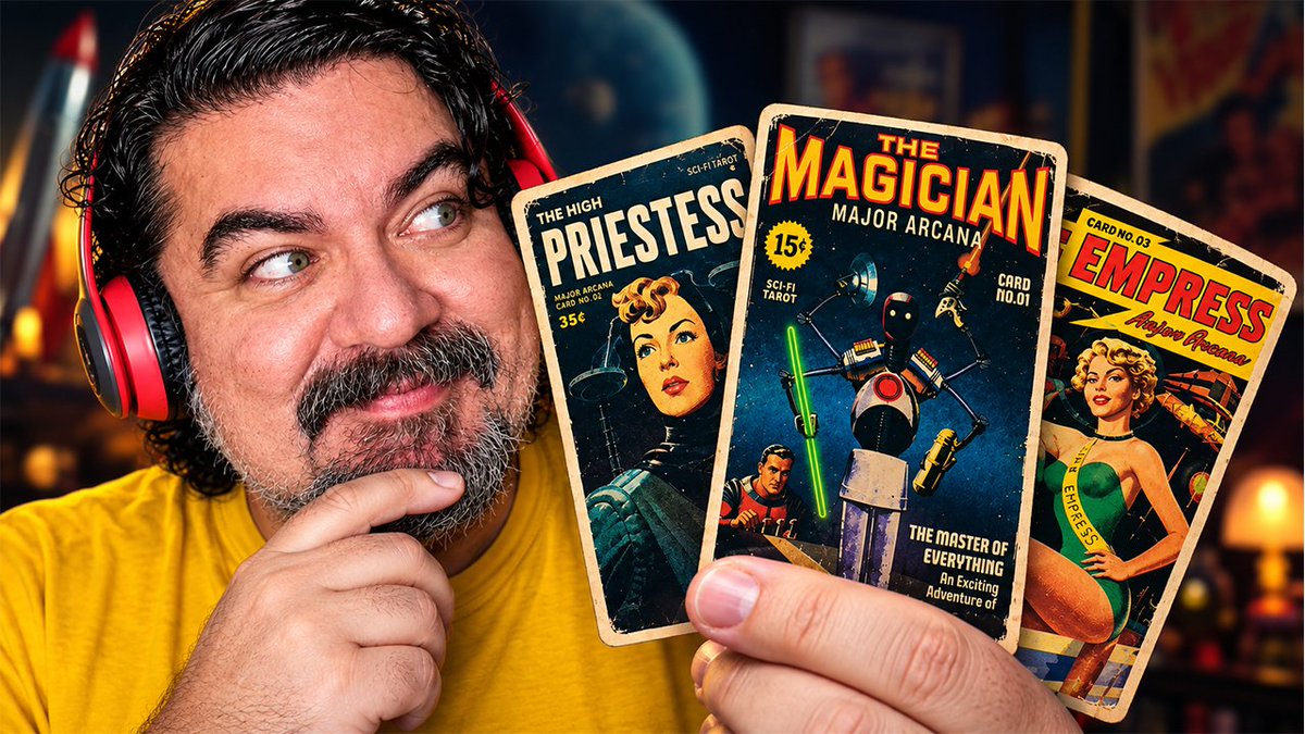 DolceBlog's tweet photo. ACHEI um baralho de Tarot pra quem gosta de filmes B e literatura pulp. ABSURDO demais https://t.co/LsPyC3UG6y https://t.co/lmXvFKTN7t