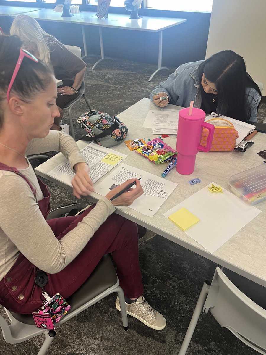 MISDRLA's tweet photo. Proud of our 3–5 RLA teachers! Today they came together to build content knowledge around our Connections TEKS—annotating, taking notes, and digging into student thinking. I loved seeing them collaborate, share ideas, and think through what this can look like with students. https://t.co/bPlaL6LH9V