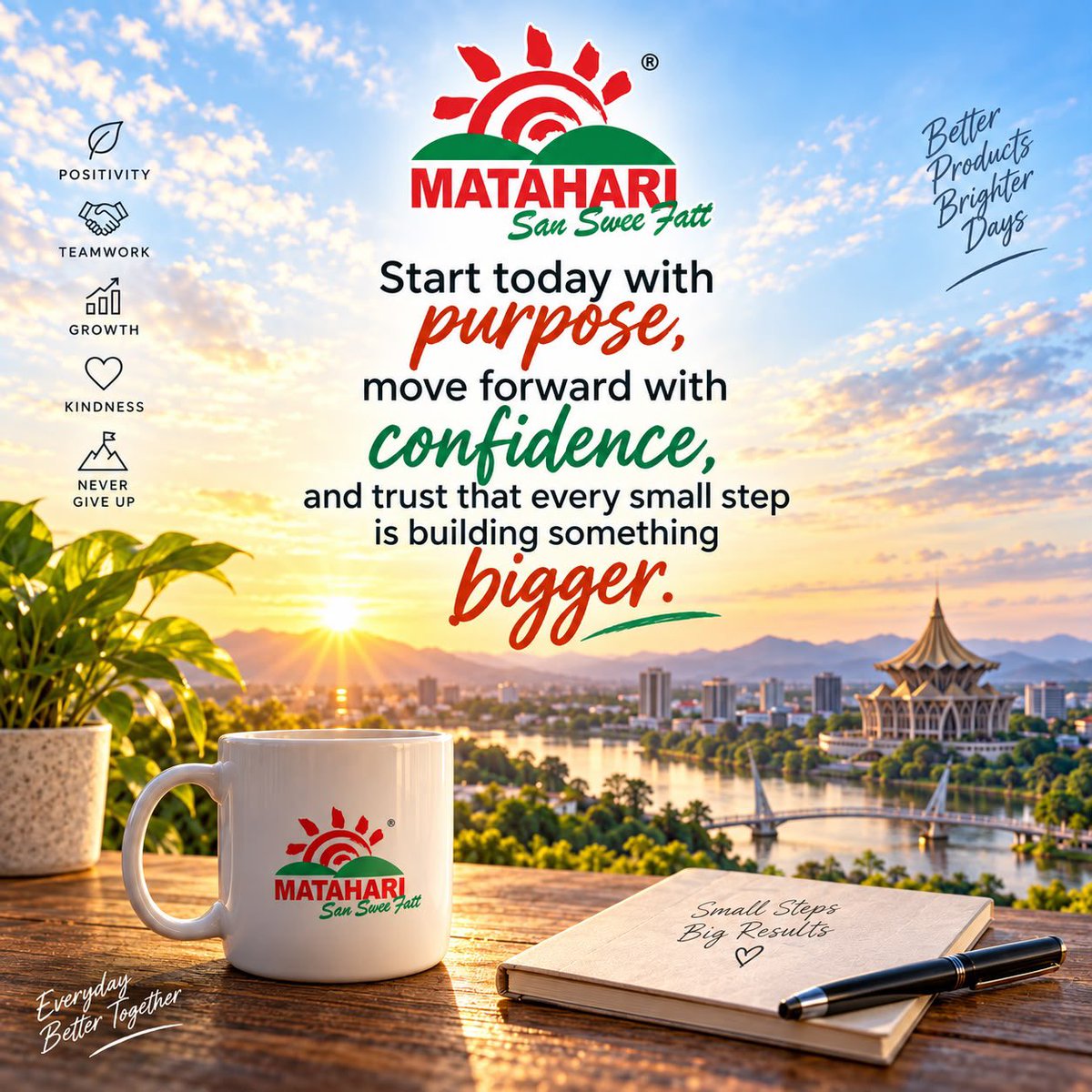 sansweefatt's tweet photo. Start today with purpose. Move forward with confidence.
Every small step, every consistent effort, is building something bigger.

Progress doesn’t have to be fast — it just has to keep moving forward.

#MATAHARI #PositiveEnergy #KeepMovingForward #SmallStepsBigResults https://t.co/UIttA7MkrU