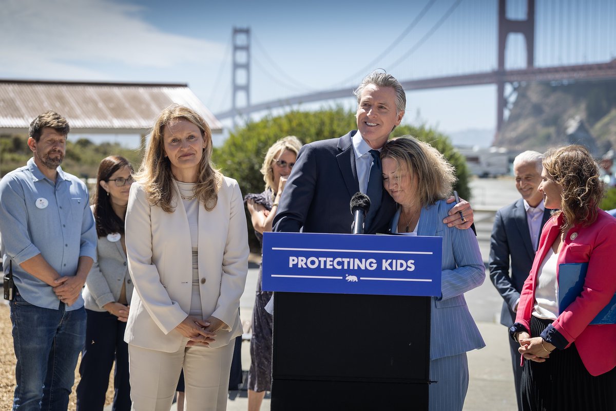 CAgovernor's tweet photo. "Adam's Law," named after Adam Raine, puts stronger safeguards in place for kids using AI chatbots, including protections for children in crisis, parental controls, and alerts when safety settings are turned off.

I want to thank Adam's mother, Maria, for her tireless work getting us to this moment. You are a manifestation of what moms represent.

California will not stand by while unregulated technology puts our children at risk. Innovation comes with responsibility, and protecting our children comes first.