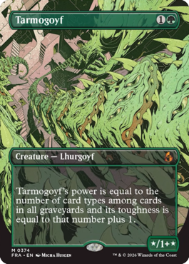 MTGGoldfish's tweet photo. Twenty years after Future Sight, Tarmogoyf finally gets printed into Standard again. More previews at https://t.co/eGMDg4DZ91

Source: https://t.co/zvdc3zSMDS https://t.co/zD0sgVS4Fb