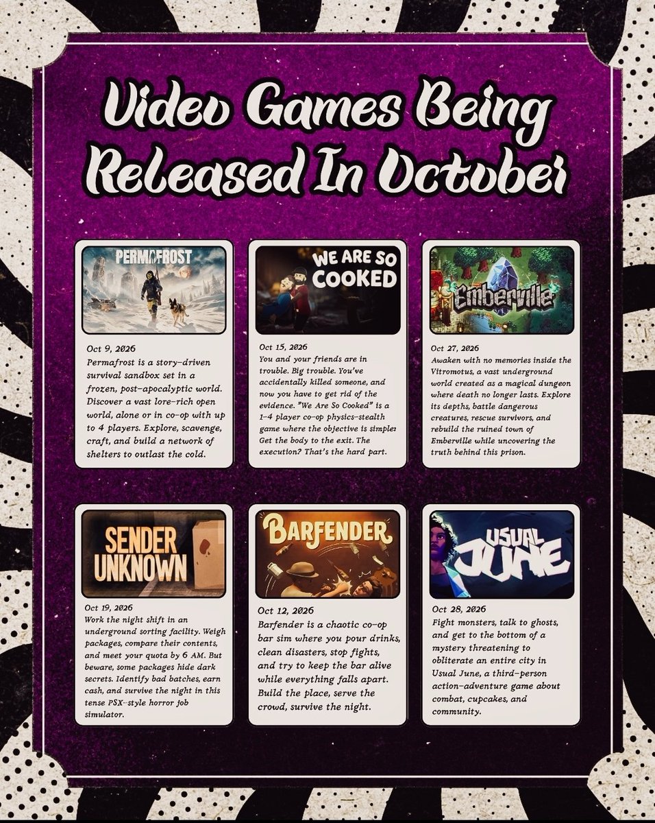 fellowintrovert's tweet photo. October gaming schedule is sorted. 

No more "I don't care, what do you want to play..." debates. 

#UpcomingGames #IndieGames #GamingCommunity #WhatToPlay https://t.co/ezaFbYszsL