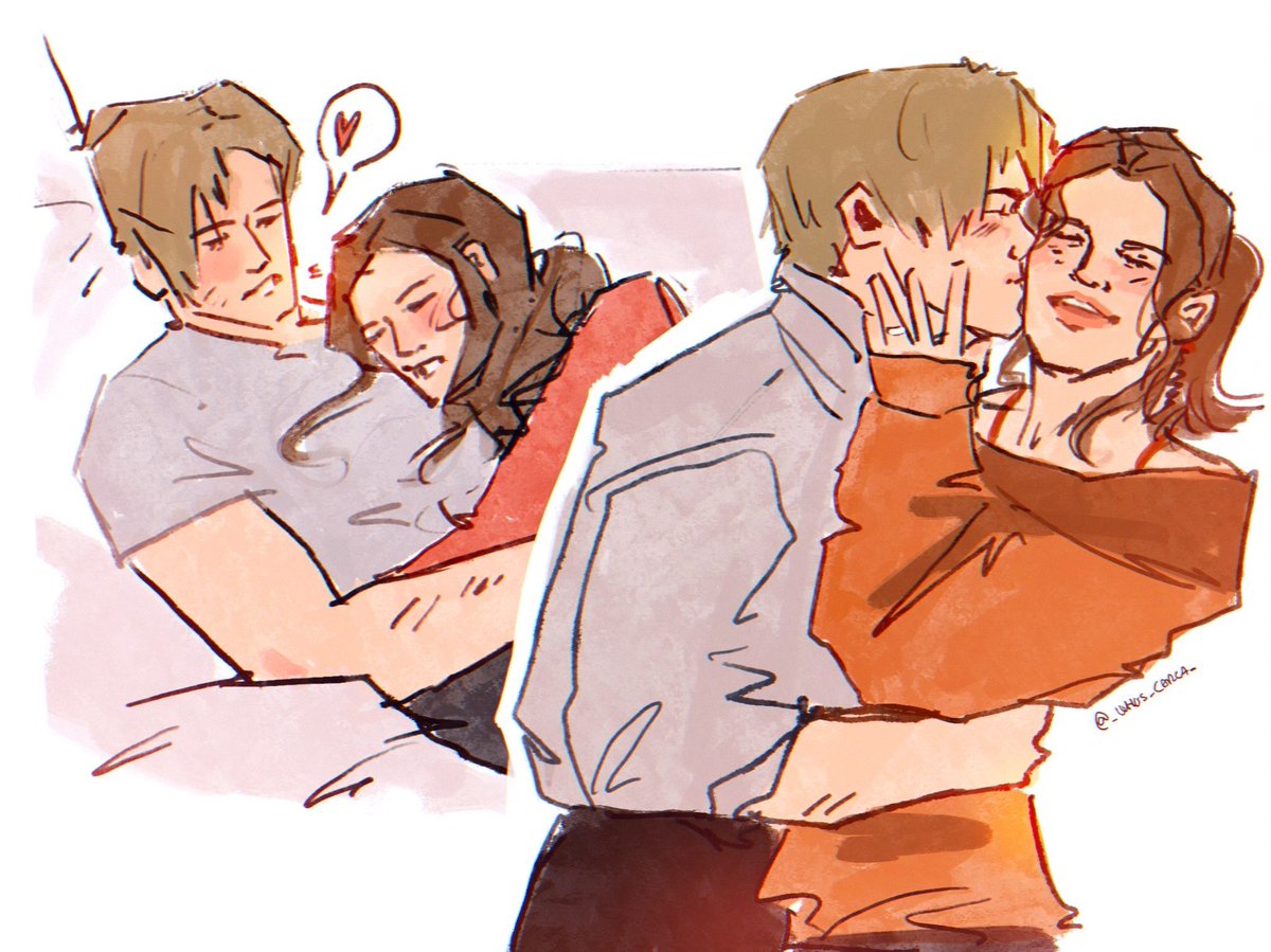 _whos_carla_'s tweet photo. cleon fall !! 🍂🍁

#leonkennedy #claireredfield https://t.co/DvaMt4P5co