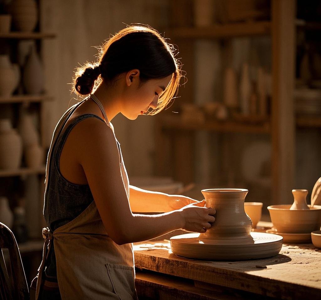 peaci804467's tweet photo. Step into a sunlit ceramic studio, get your hands messy with clay, and shape something unique today. Art isn’t about perfection—it’s about the joy of creating. https://t.co/OduJ1TYuvD